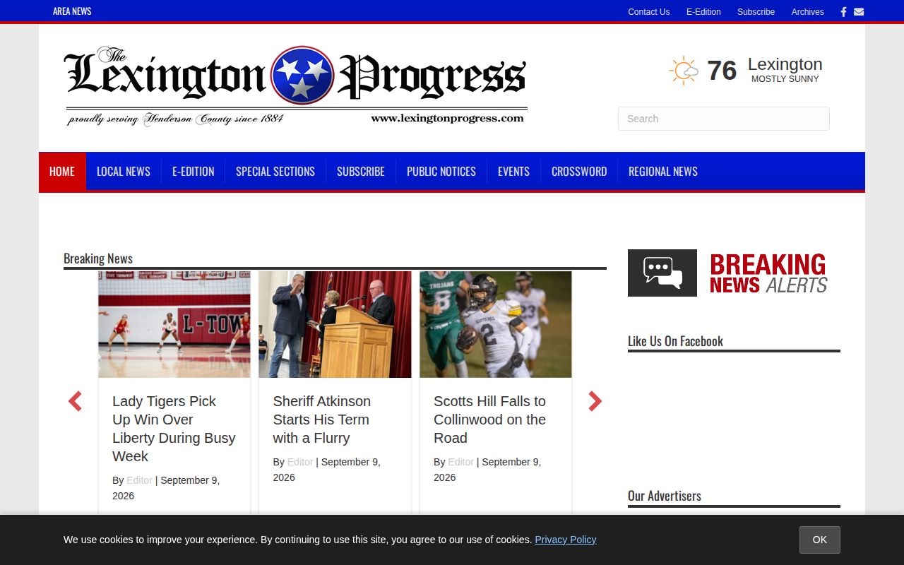Lexington Progress Henderson County arrest news coverage